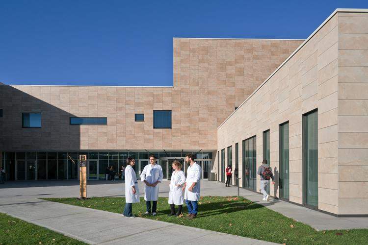 Medical Students in Courtyard